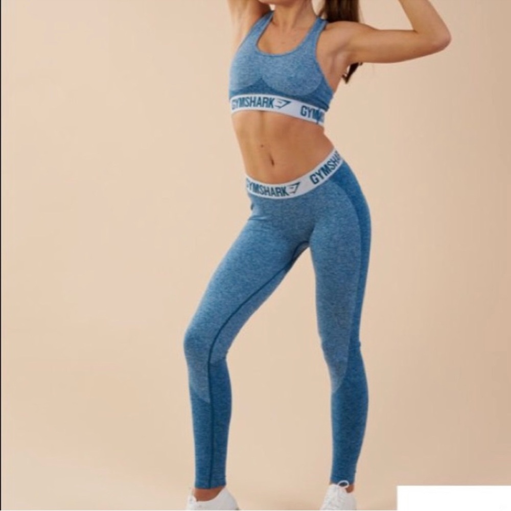 Gymshark deep teal/ice blue leggings Size XS